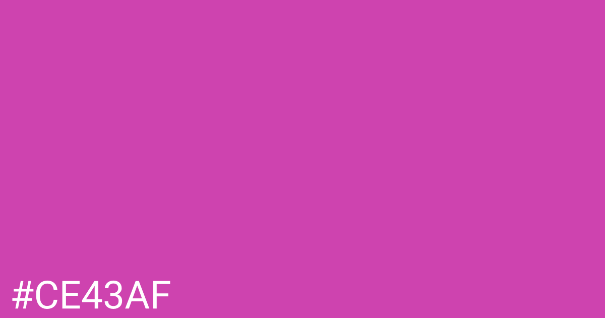 Hex color #ce43af graphic