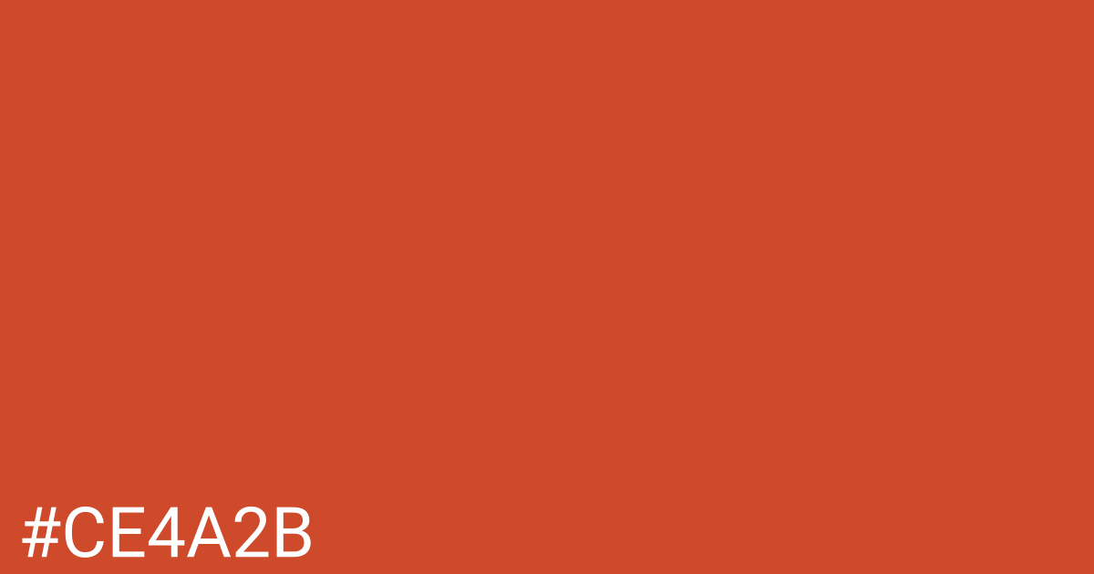 Hex color #ce4a2b graphic