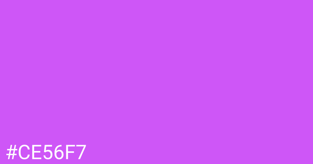 Hex color #ce56f7 graphic