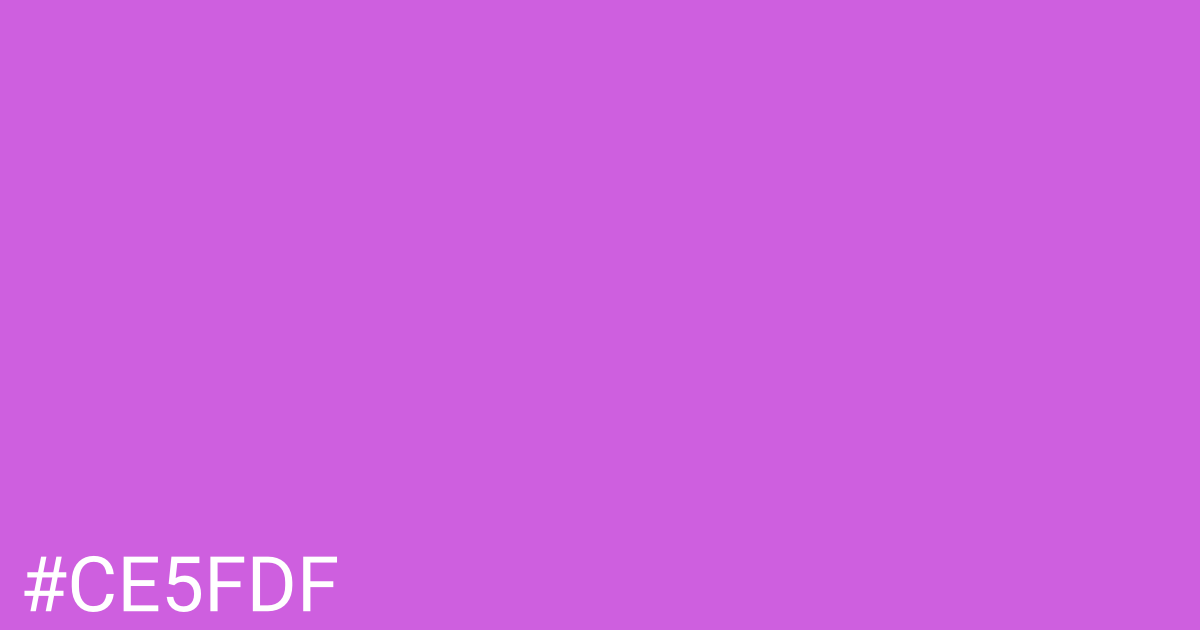 Hex color #ce5fdf graphic