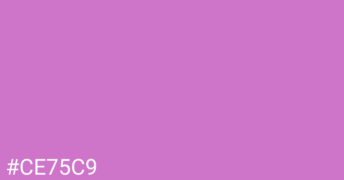 Hex color #ce75c9 graphic