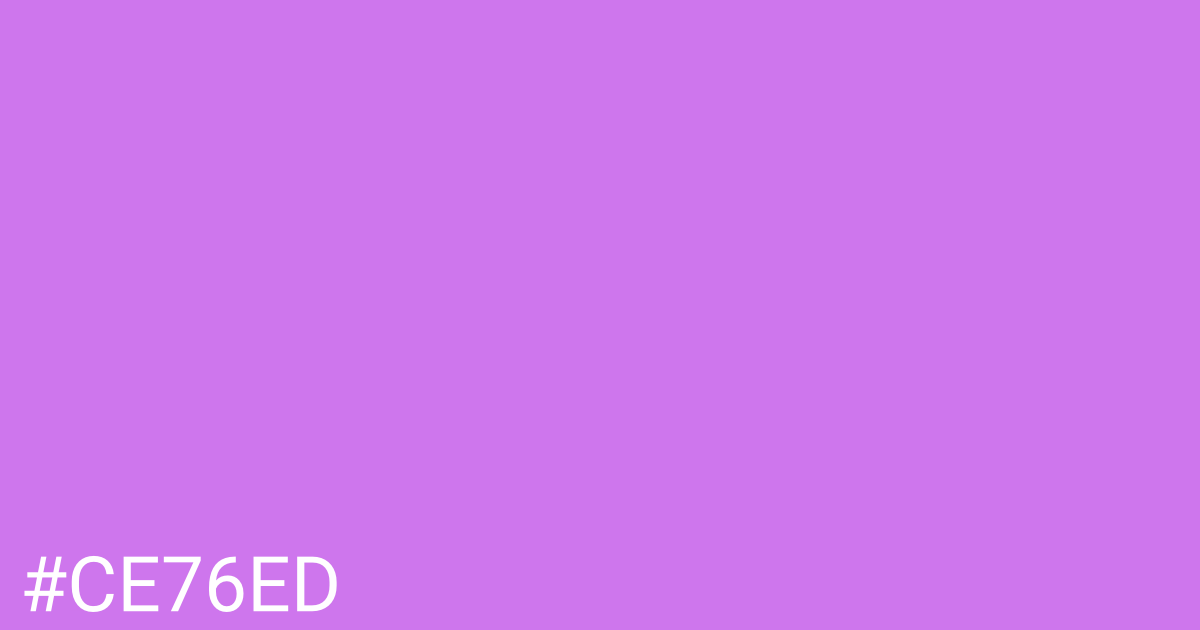 Hex color #ce76ed graphic