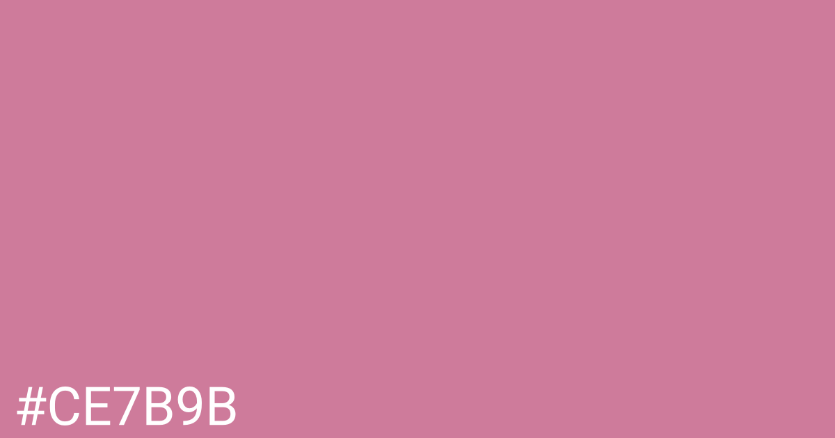 Hex color #ce7b9b graphic
