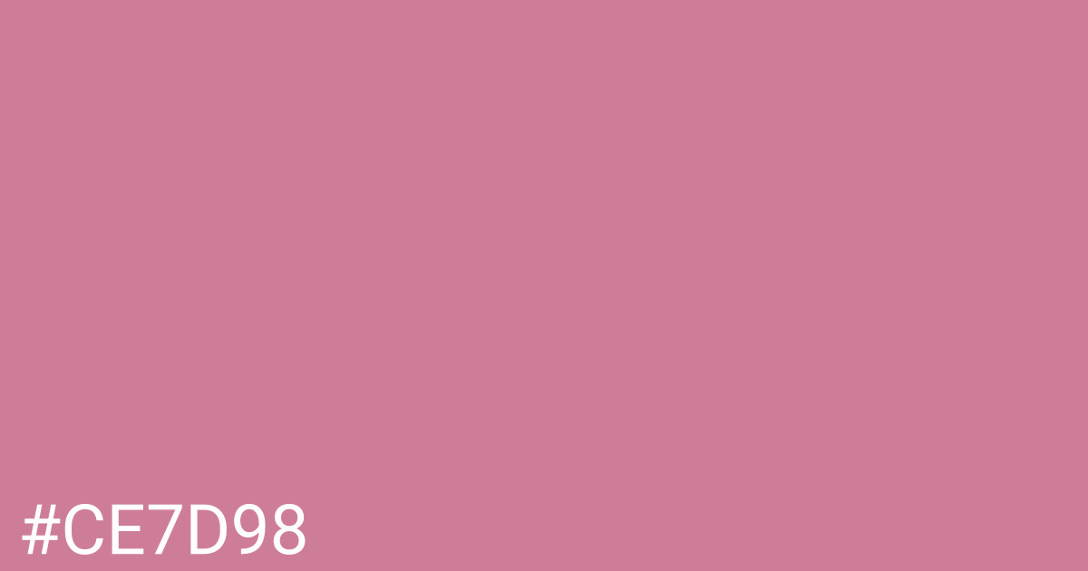 Hex color #ce7d98 graphic
