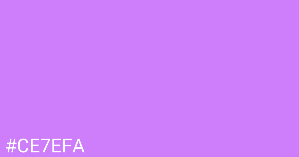 Hex color #ce7efa graphic