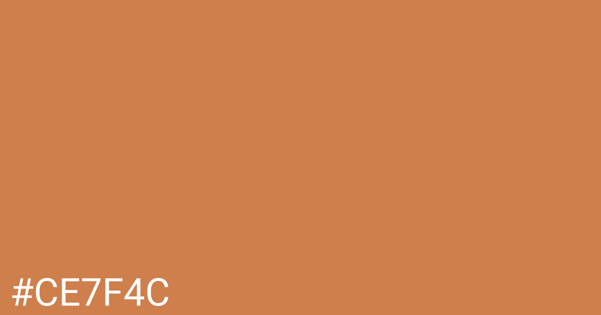 Hex color #ce7f4c graphic