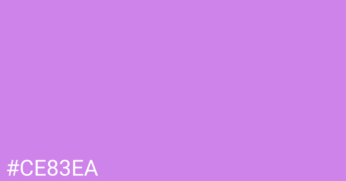Hex color #ce83ea graphic
