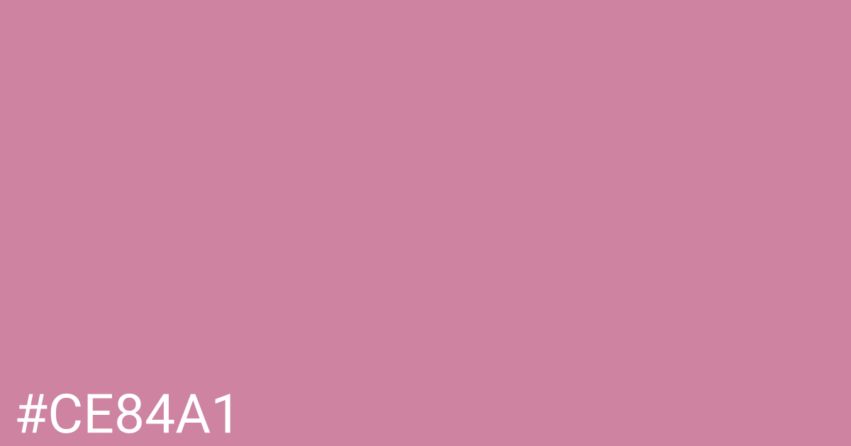 Hex color #ce84a1 graphic