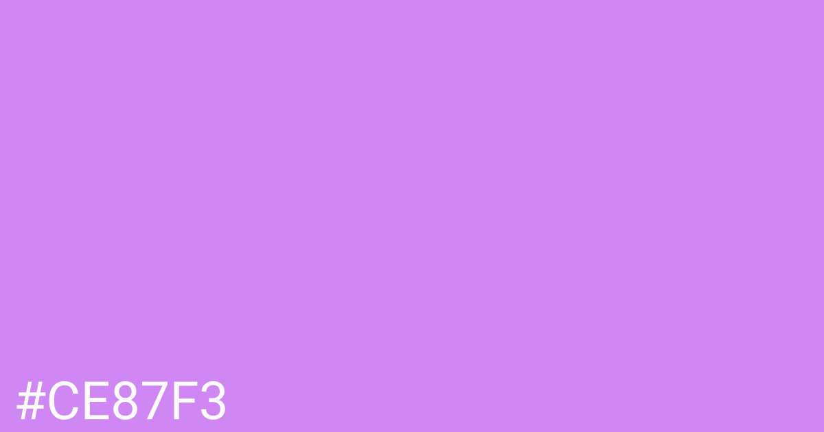 Hex color #ce87f3 graphic