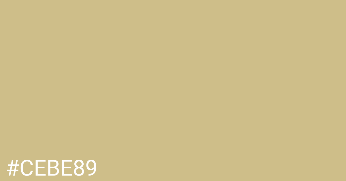 Hex color #cebe89 graphic