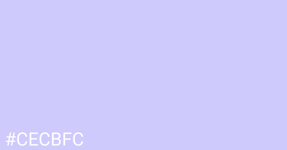 Hex color #cecbfc graphic