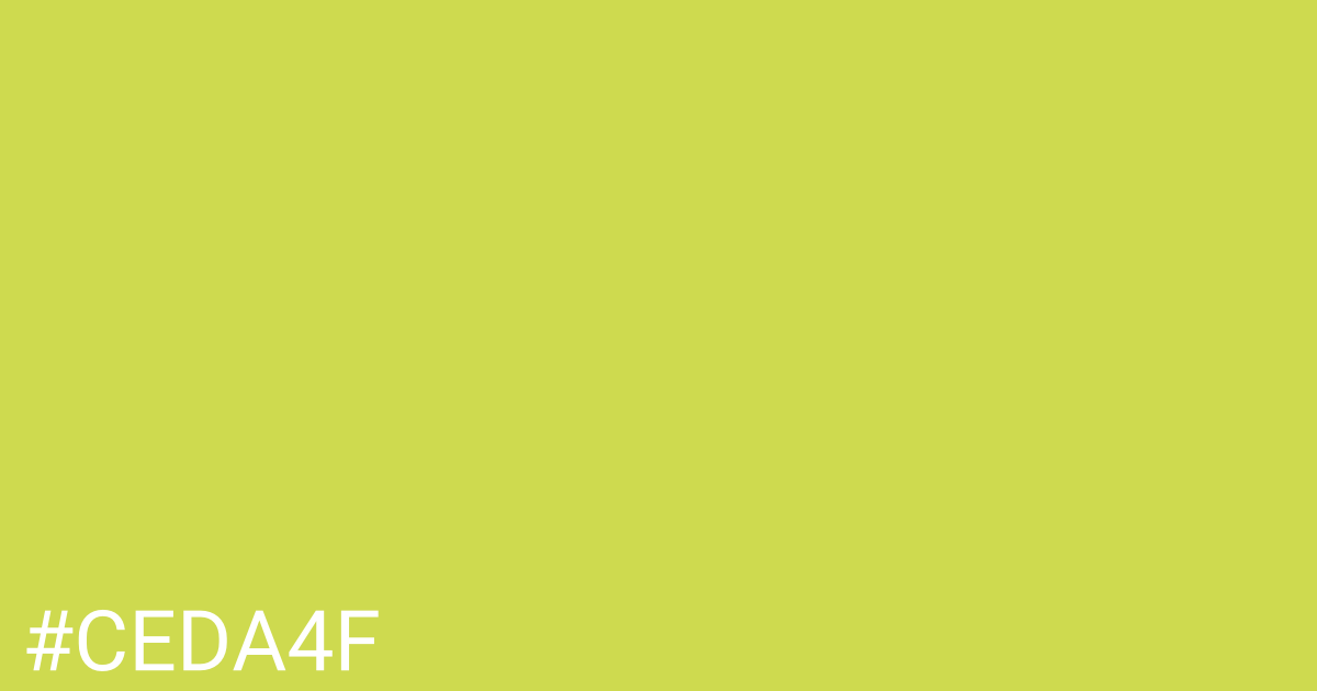 Hex color #ceda4f graphic