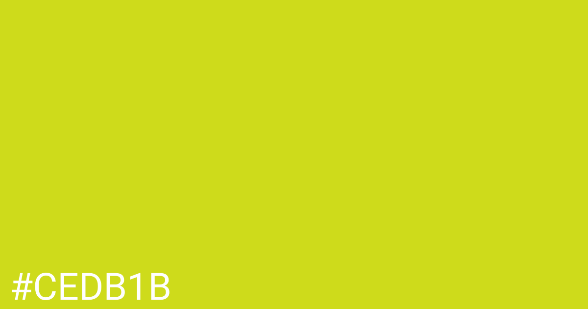 Hex color #cedb1b graphic