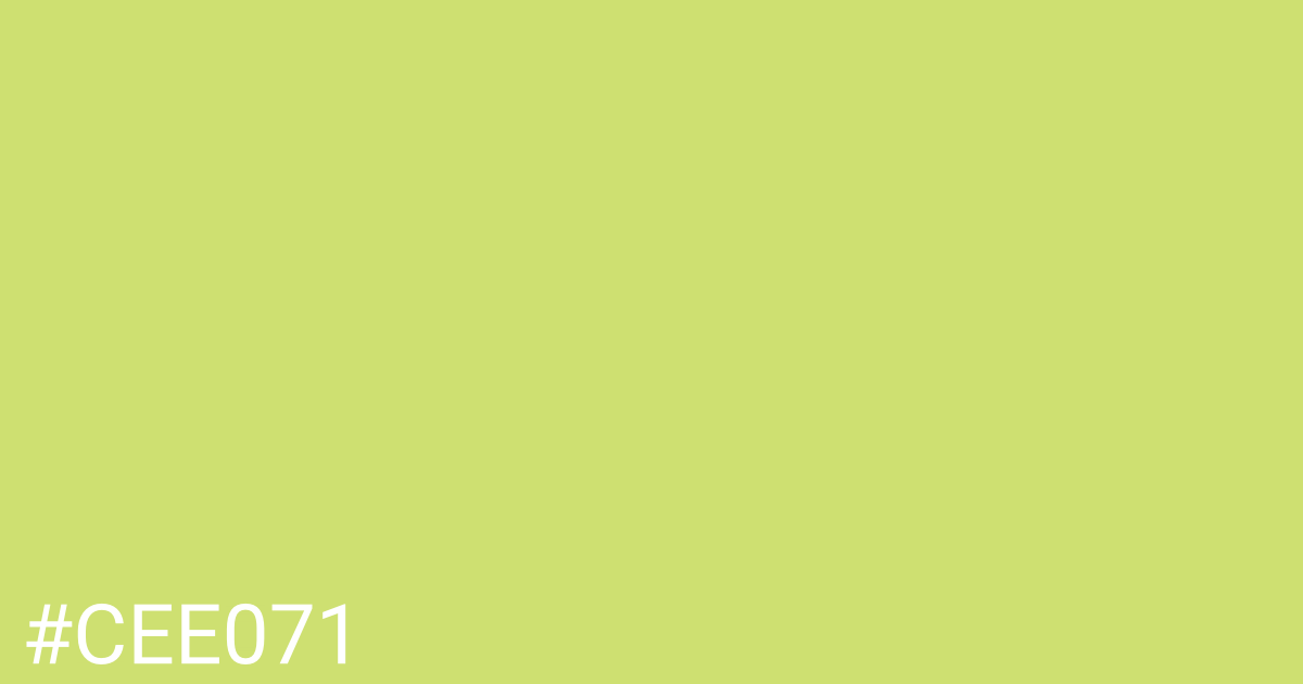 Hex color #cee071 graphic