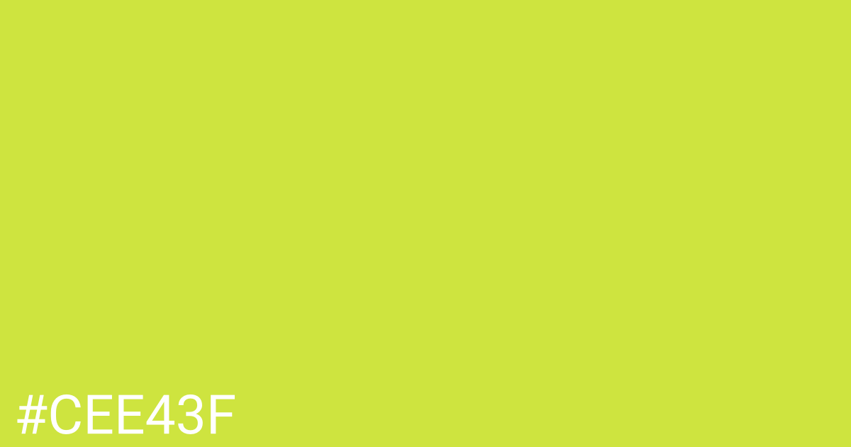 Hex color #cee43f graphic