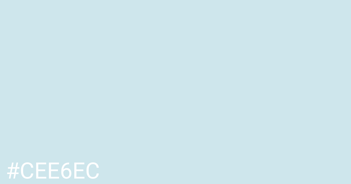 Hex color #cee6ec graphic
