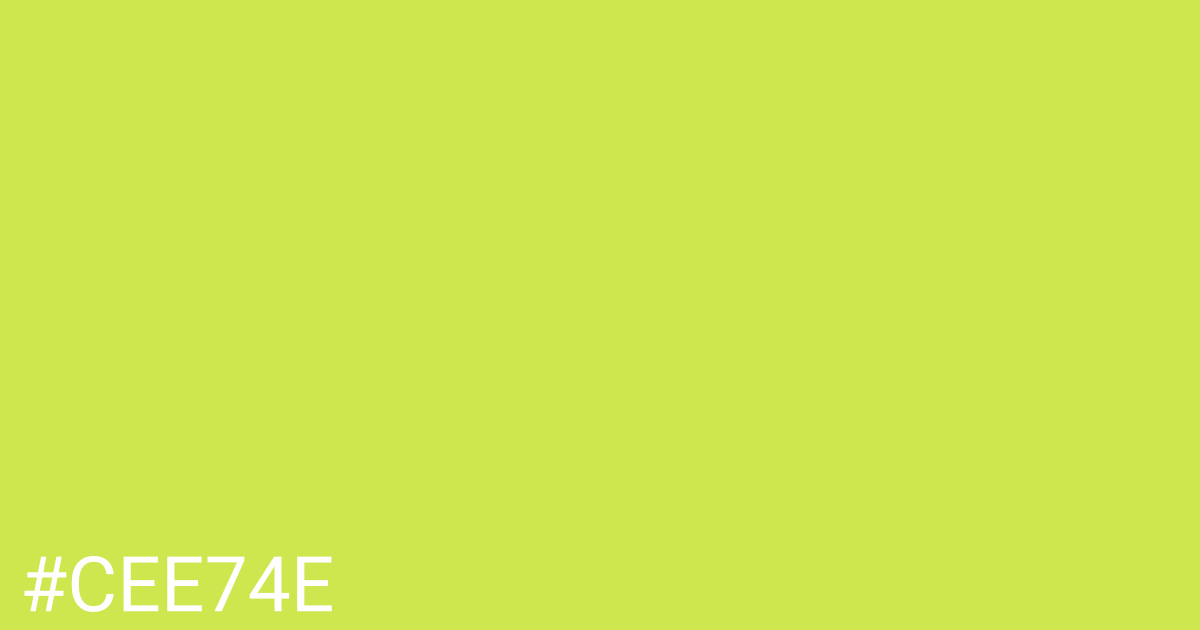 Hex color #cee74e graphic