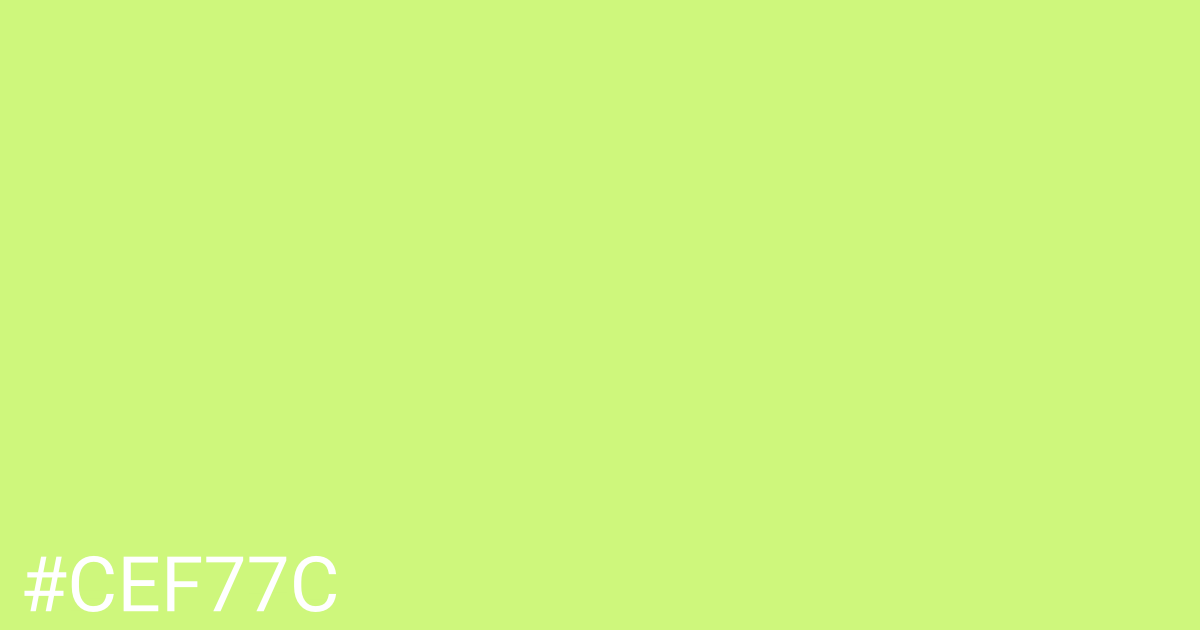 Hex color #cef77c graphic