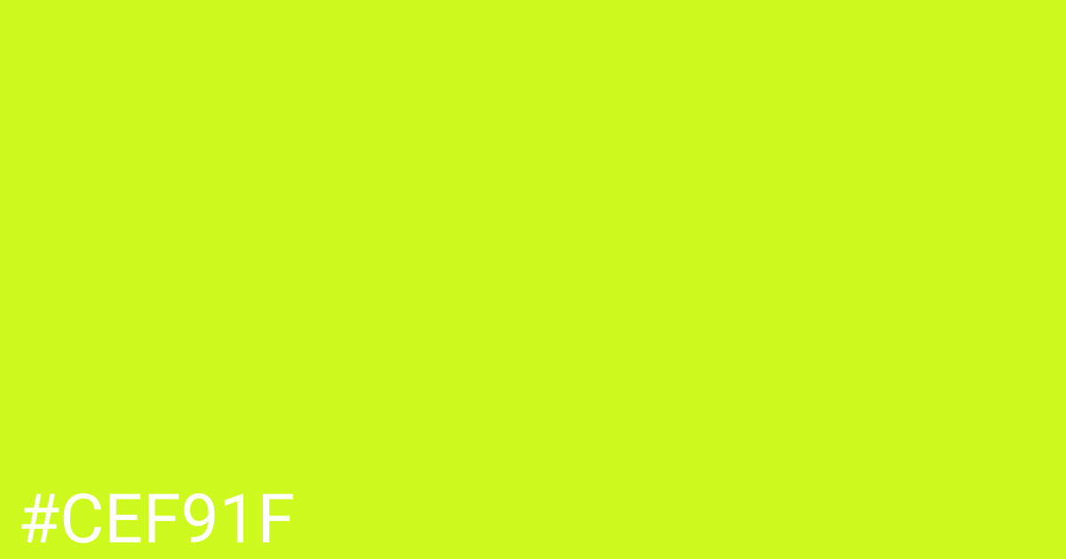 Hex color #cef91f graphic