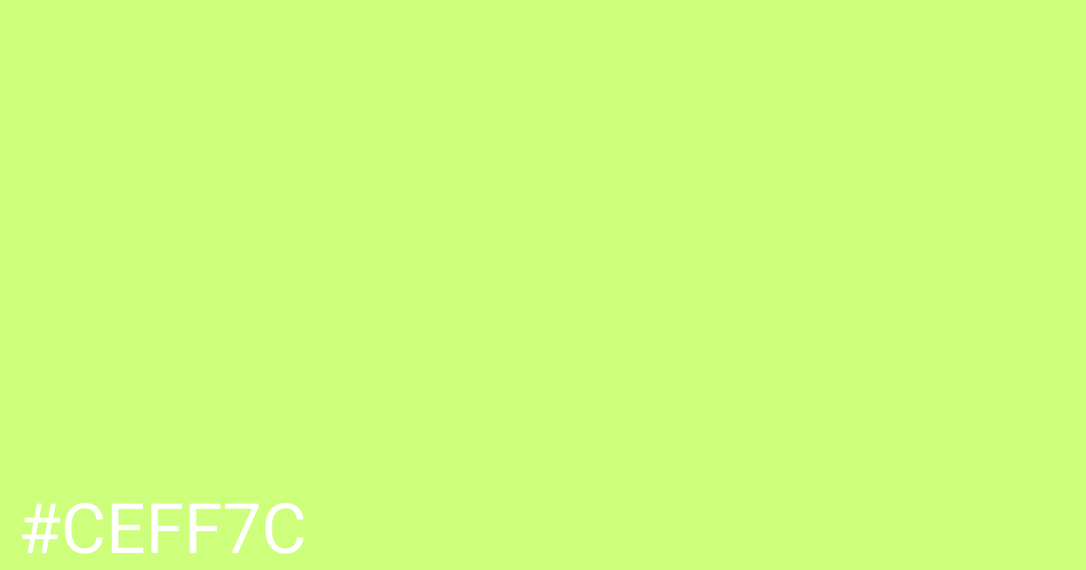 Hex color #ceff7c graphic