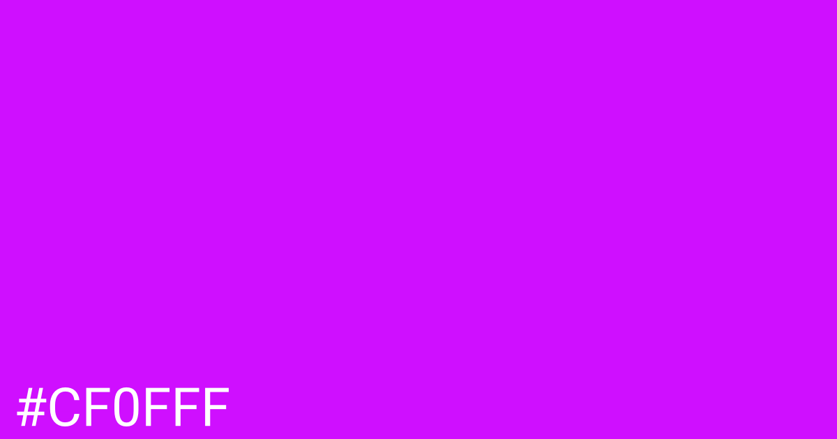 Hex color #cf0fff graphic