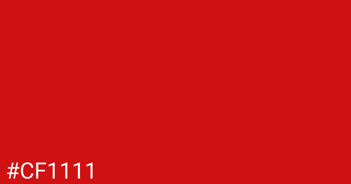 Hex color #cf1111 graphic
