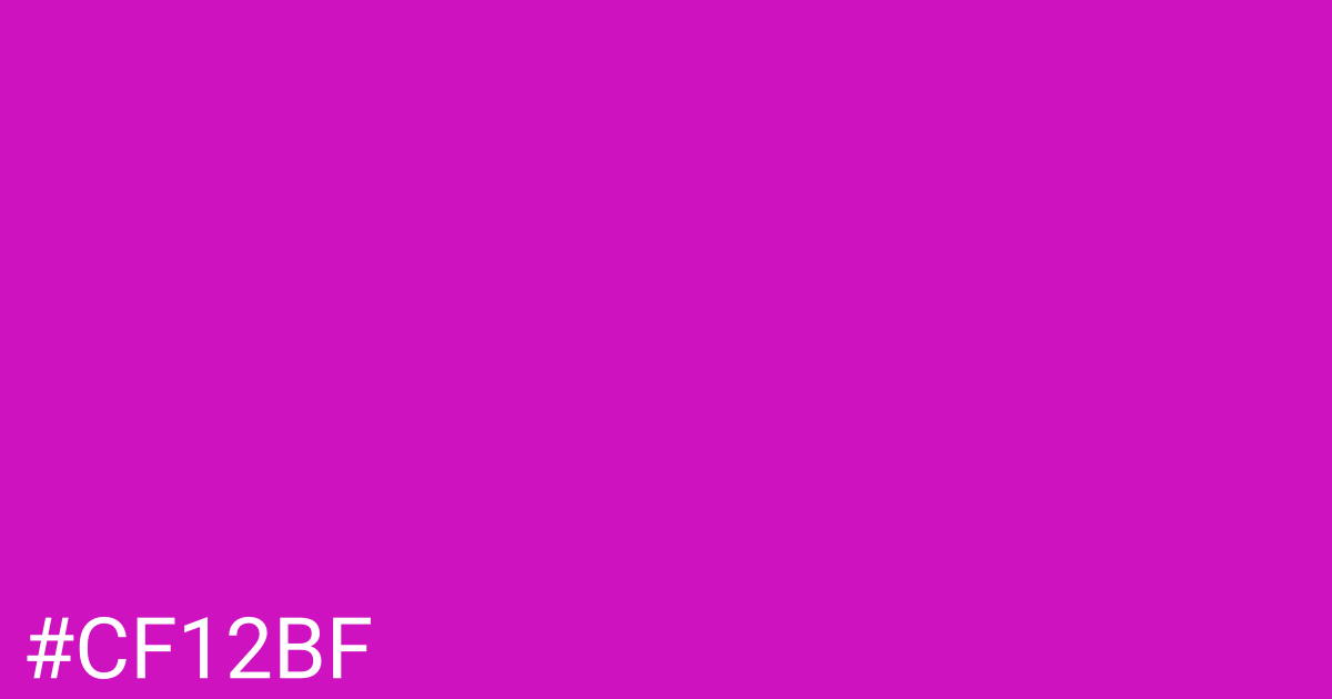 Hex color #cf12bf graphic