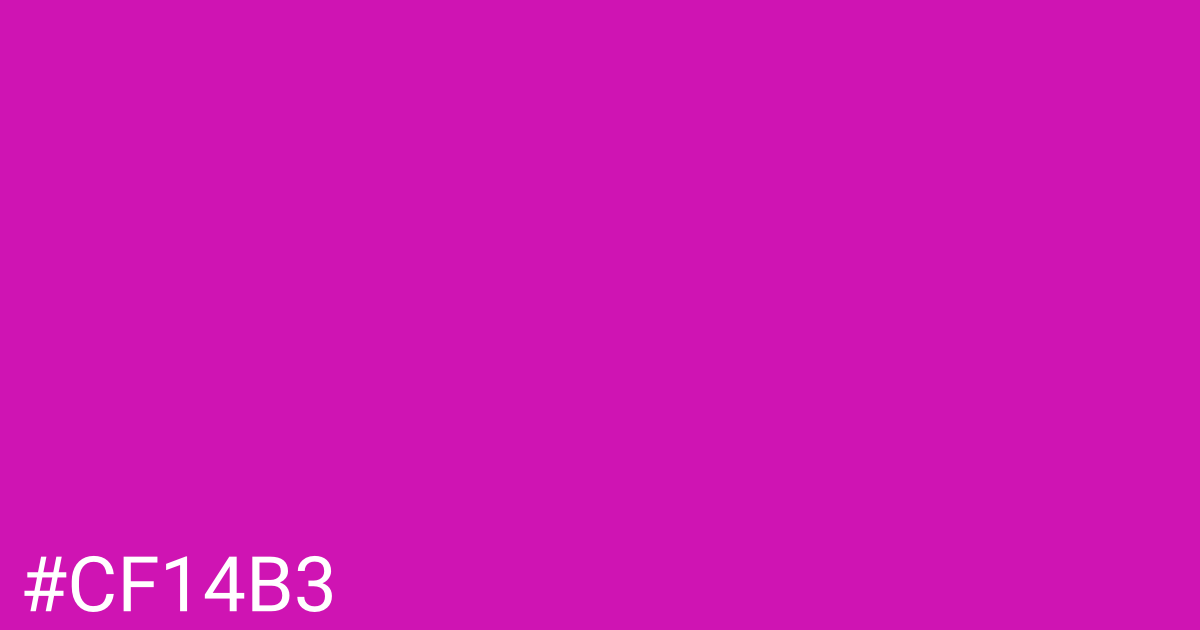 Hex color #cf14b3 graphic