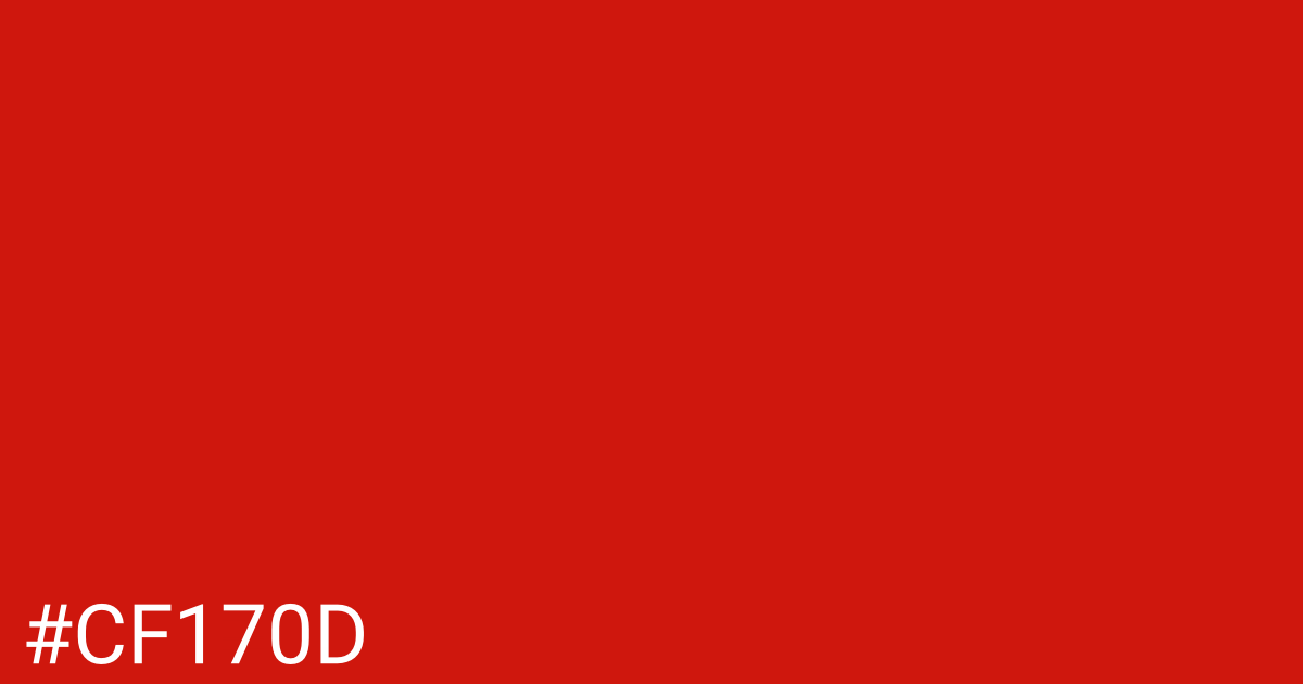 Hex color #cf170d graphic