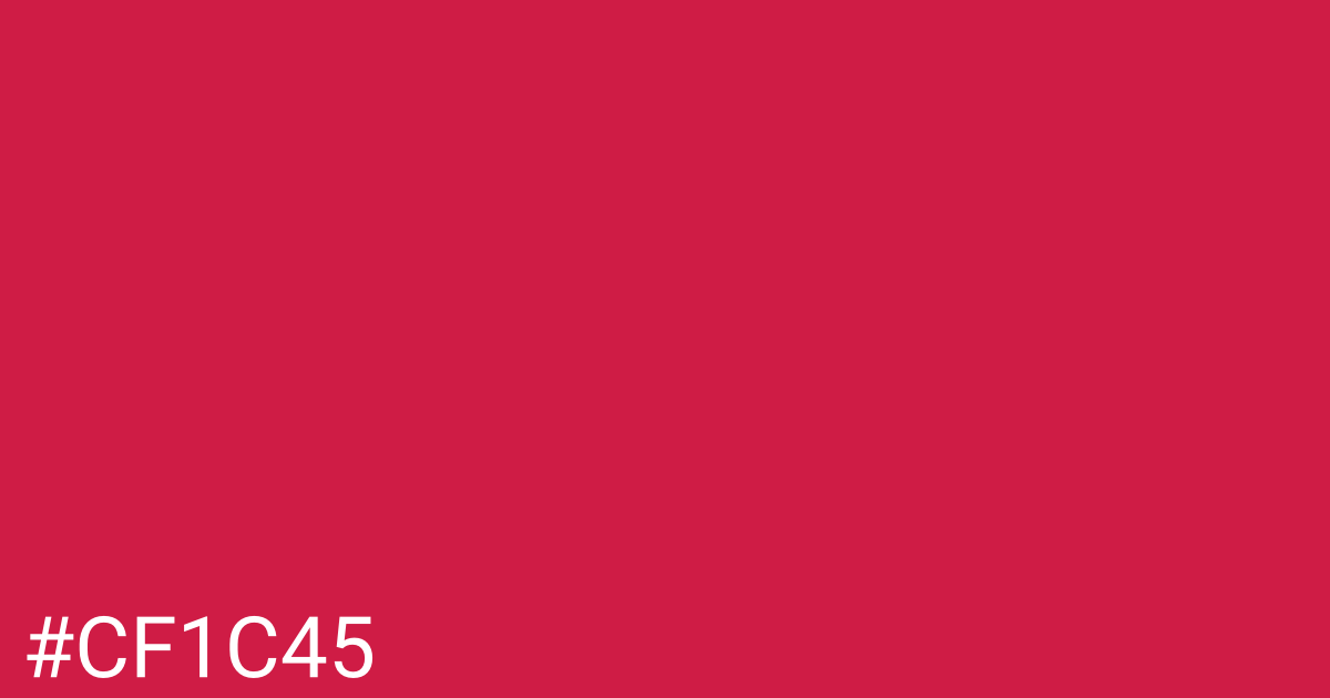 Hex color #cf1c45 graphic