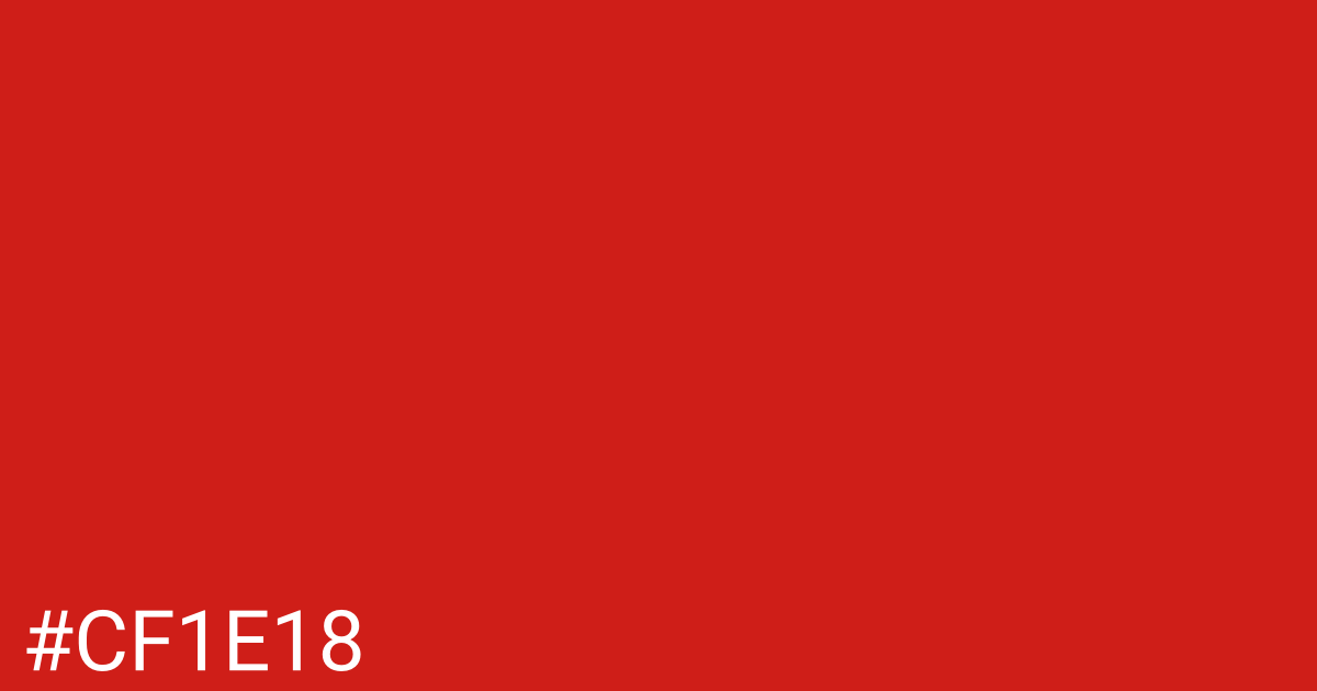 Hex color #cf1e18 graphic