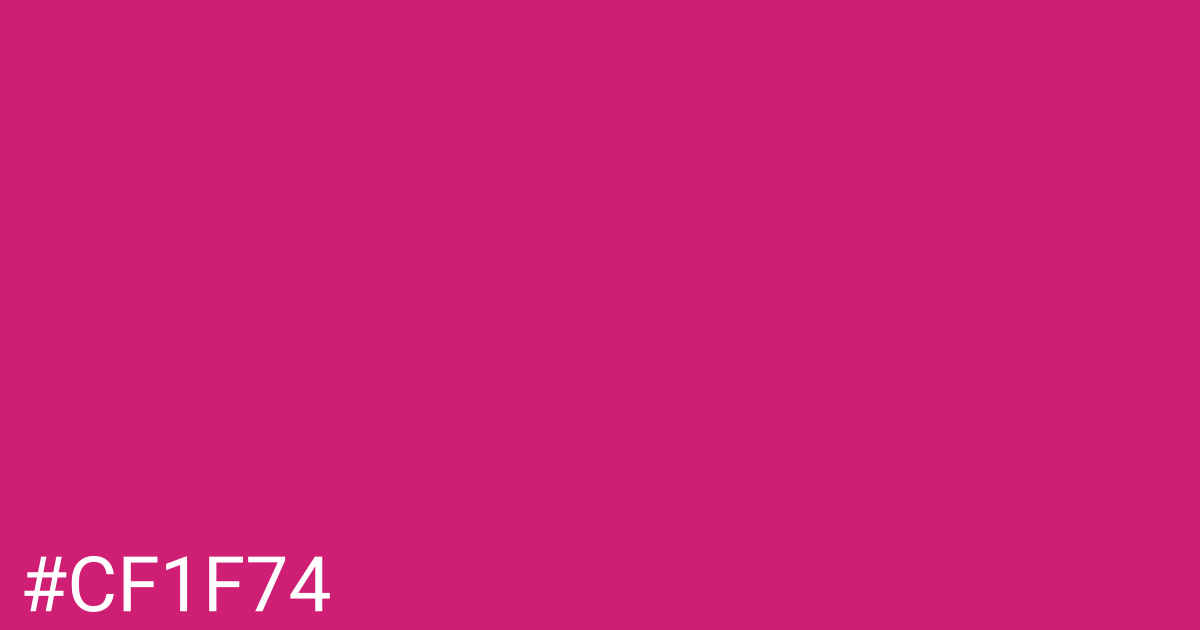Hex color #cf1f74 graphic