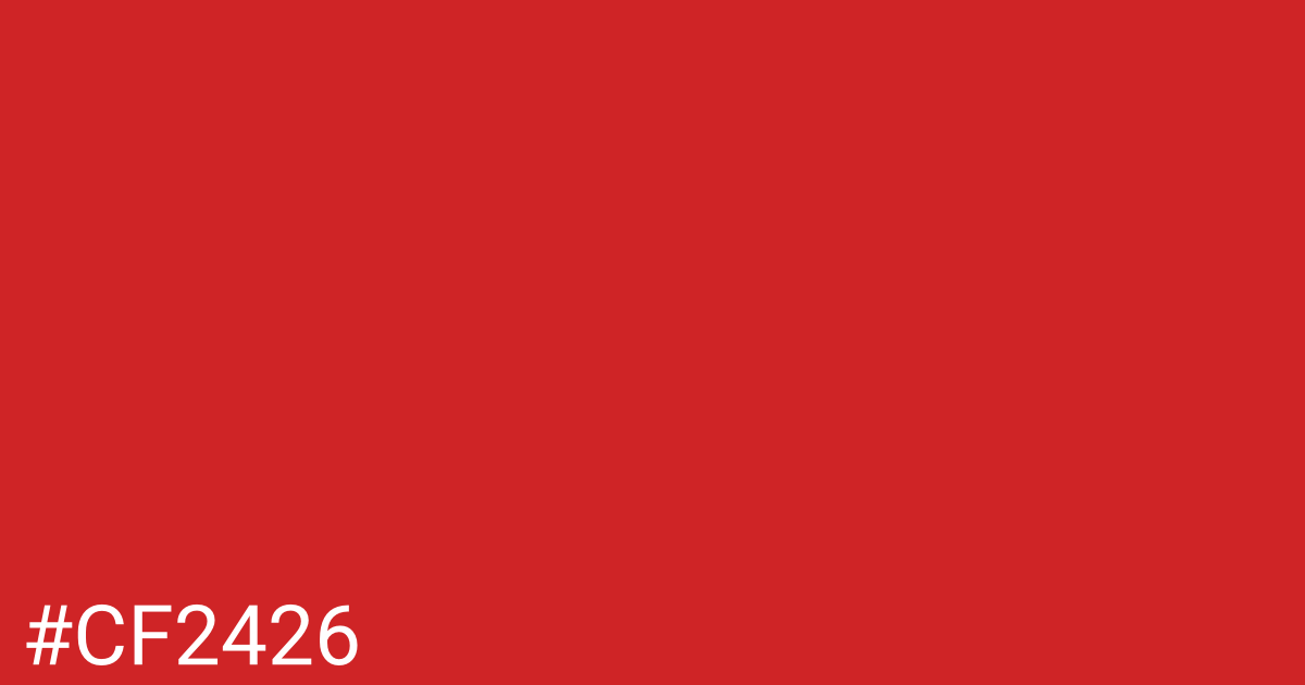Hex color #cf2426 graphic