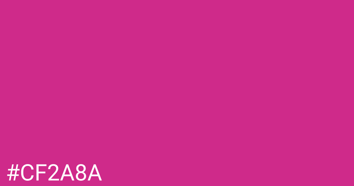 Hex color #cf2a8a graphic