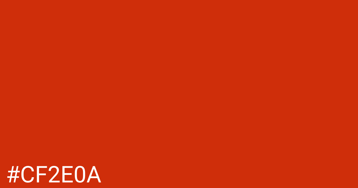Hex color #cf2e0a graphic