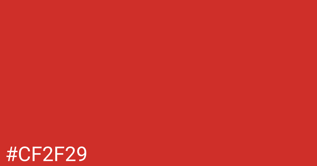 Hex color #cf2f29 graphic