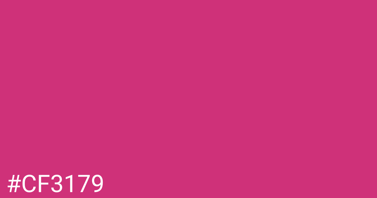 Hex color #cf3179 graphic