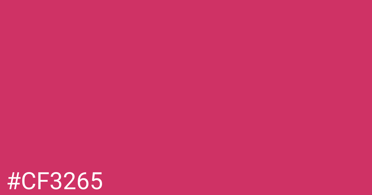 Hex color #cf3265 graphic