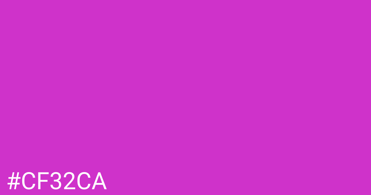 Hex color #cf32ca graphic