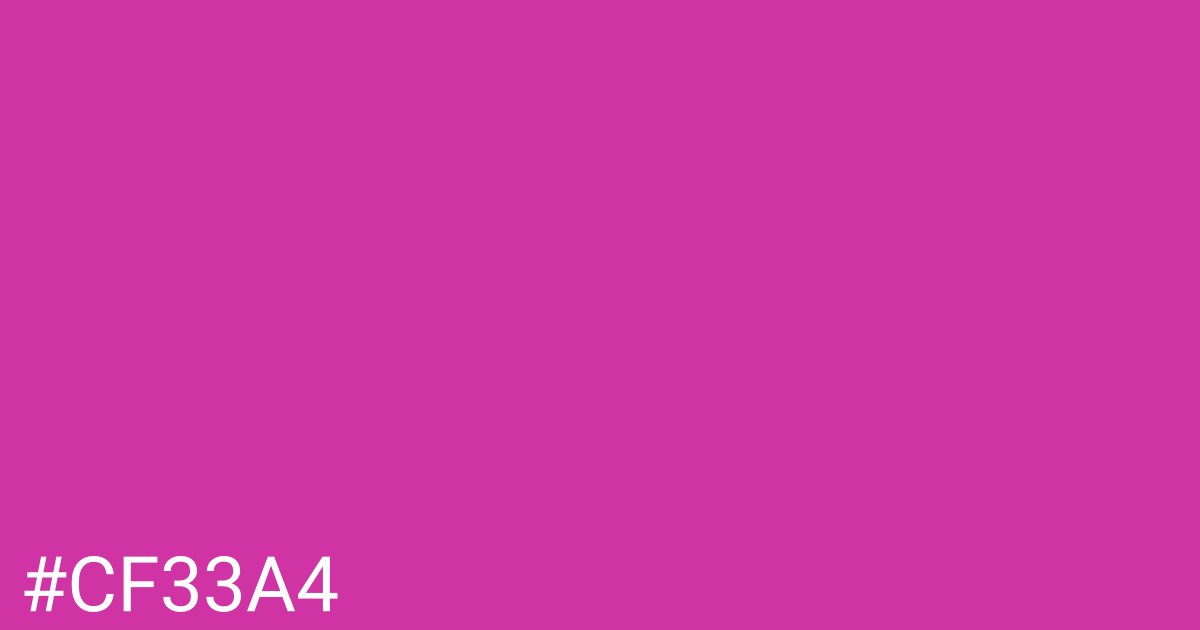 Hex color #cf33a4 graphic