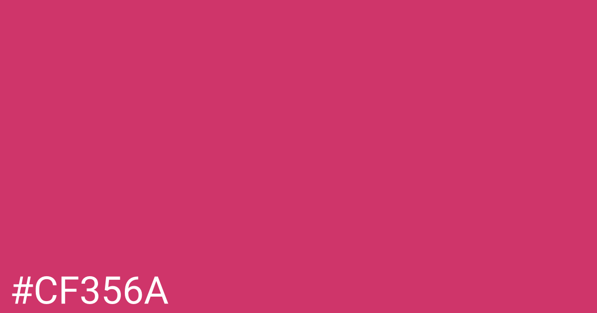 Hex color #cf356a graphic