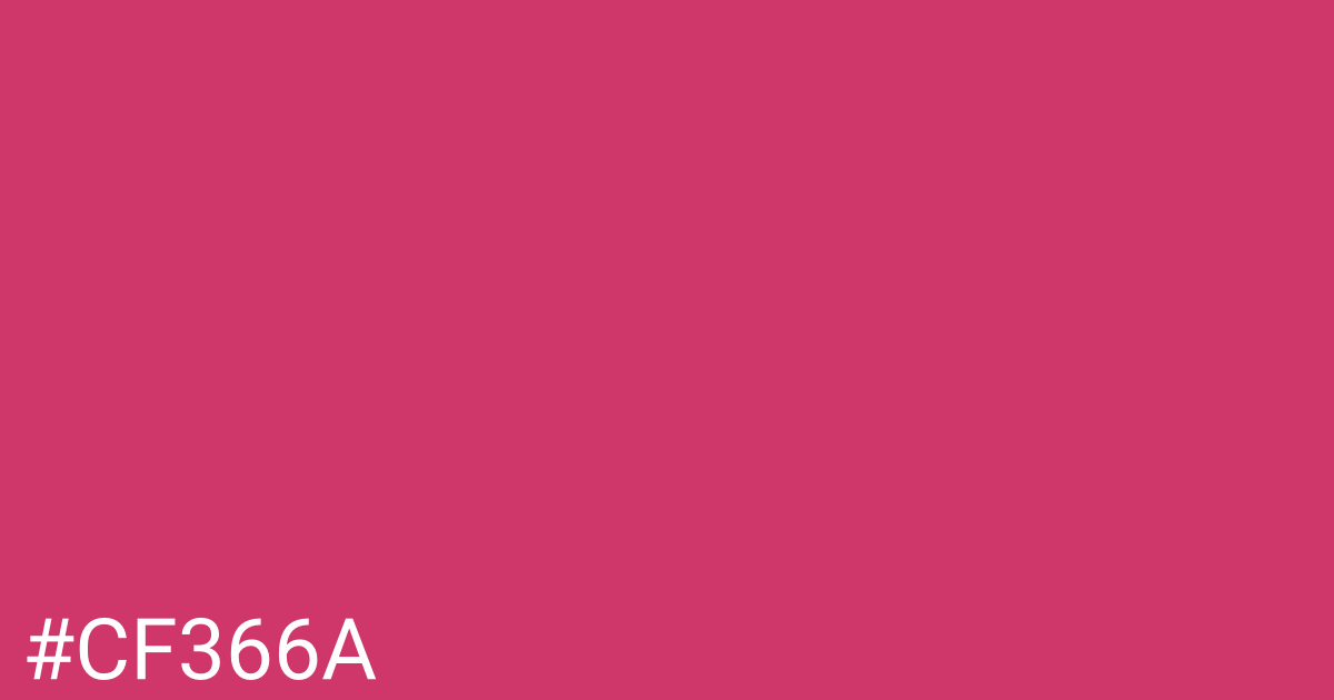 Hex color #cf366a graphic
