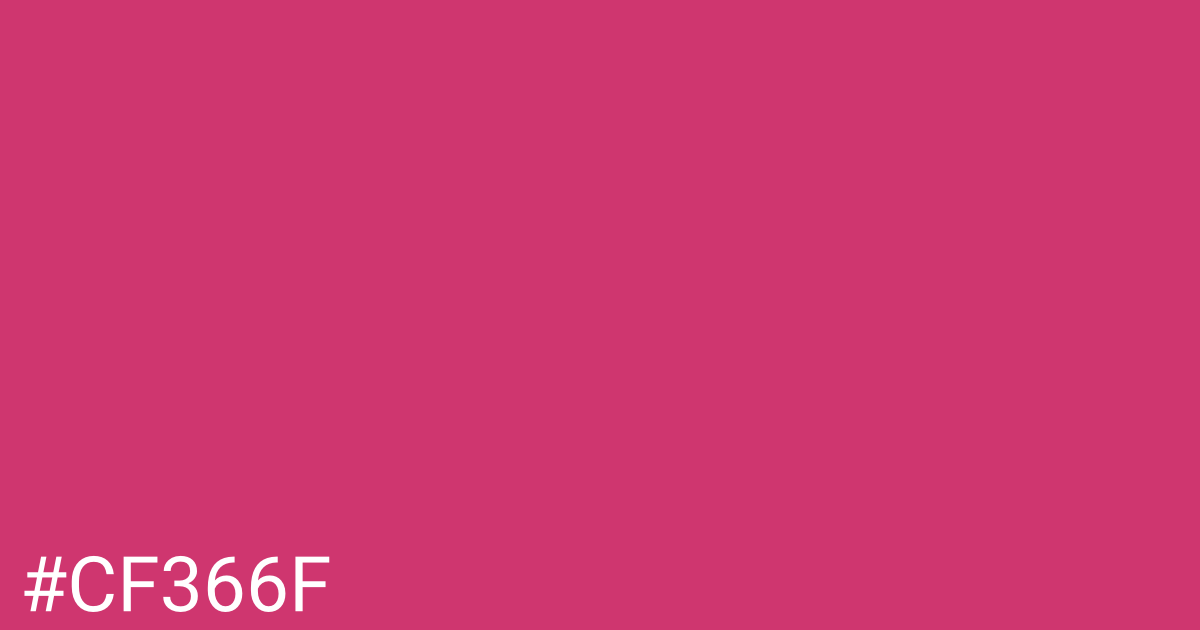 Hex color #cf366f graphic