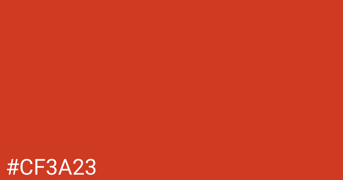Hex color #cf3a23 graphic