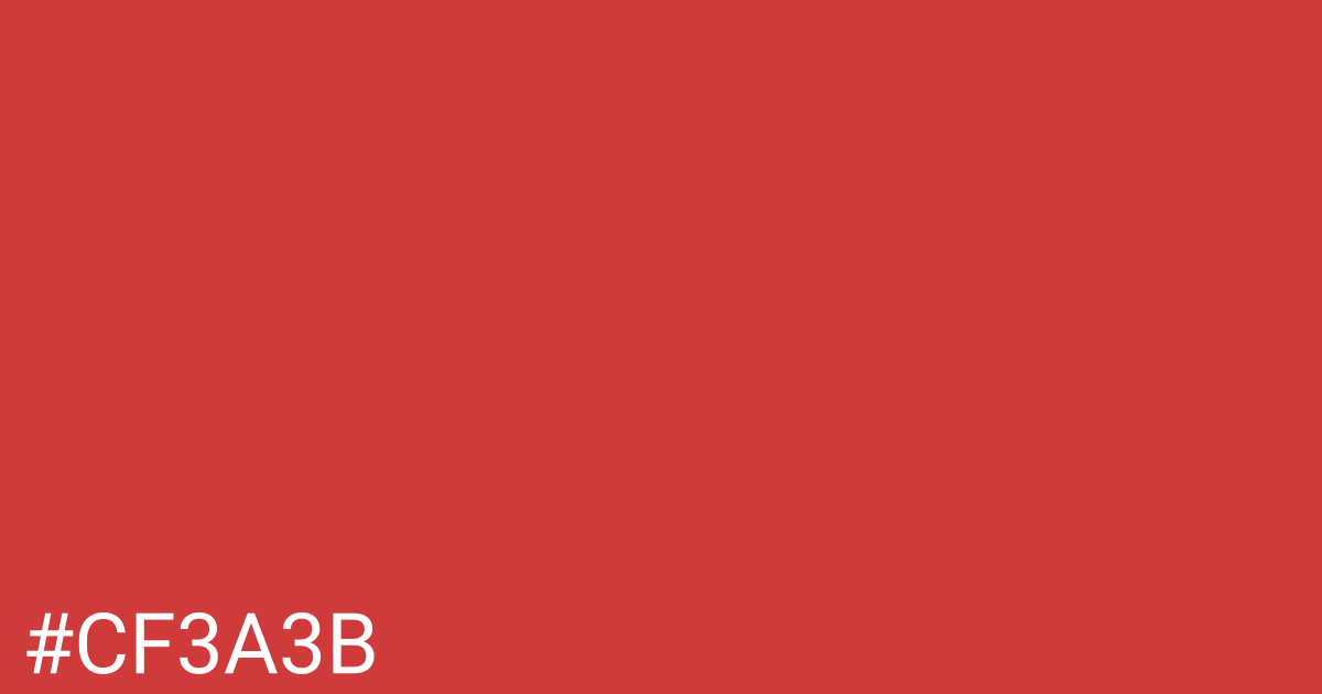 Hex color #cf3a3b graphic