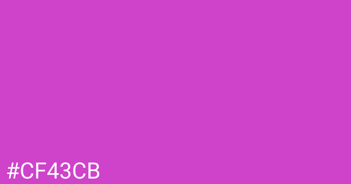 Hex color #cf43cb graphic
