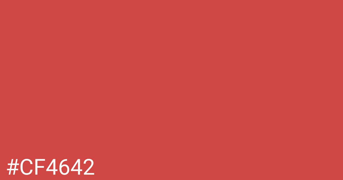 Hex color #cf4642 graphic
