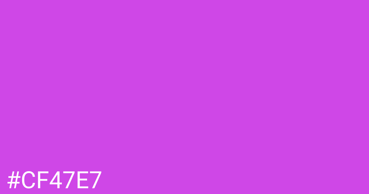 Hex color #cf47e7 graphic