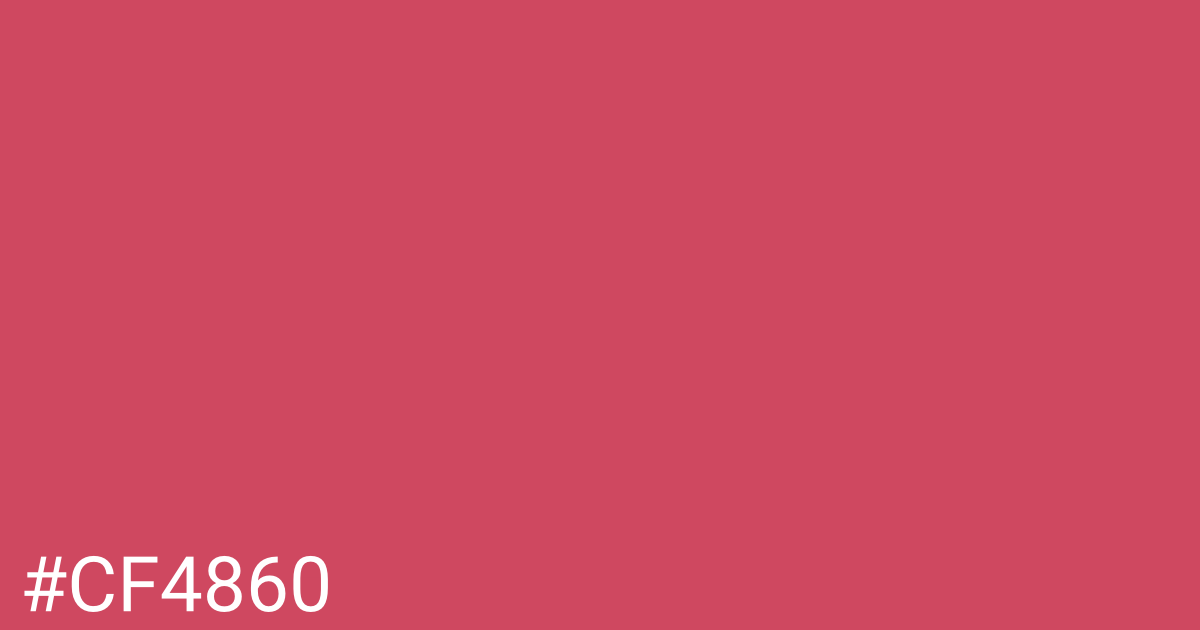 Hex color #cf4860 graphic