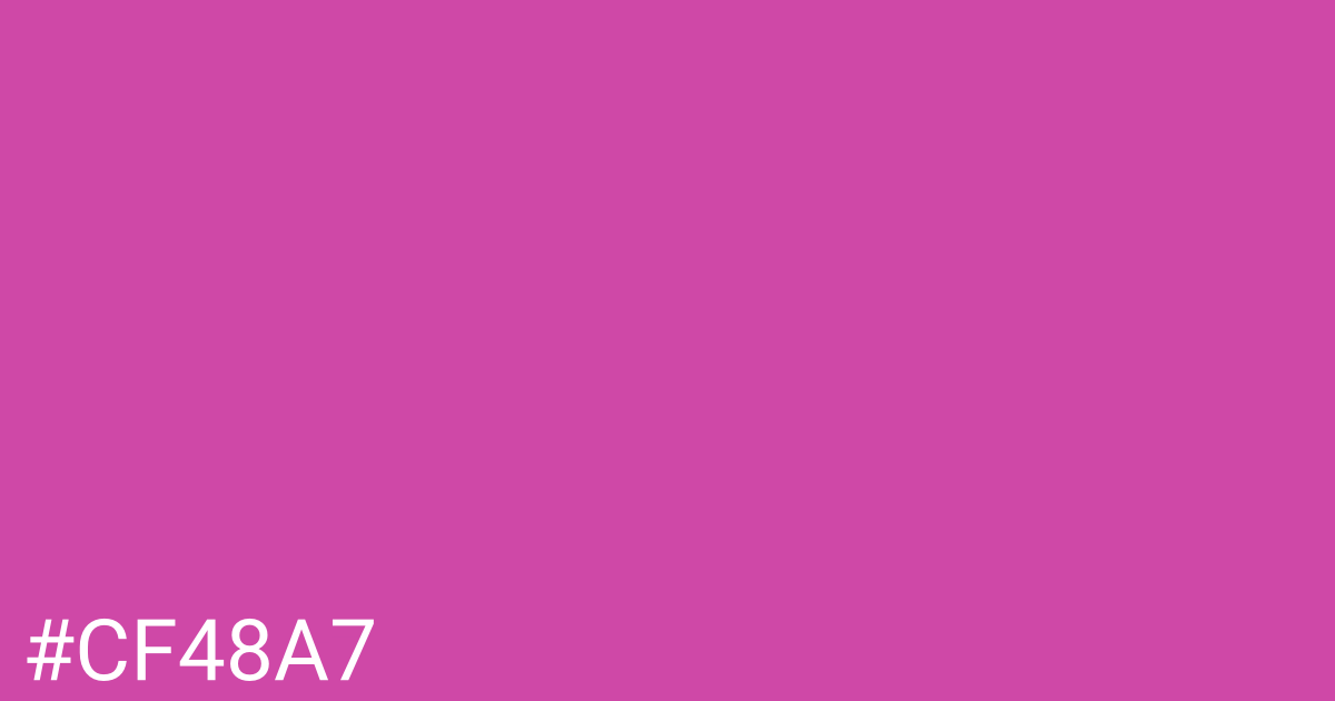 Hex color #cf48a7 graphic